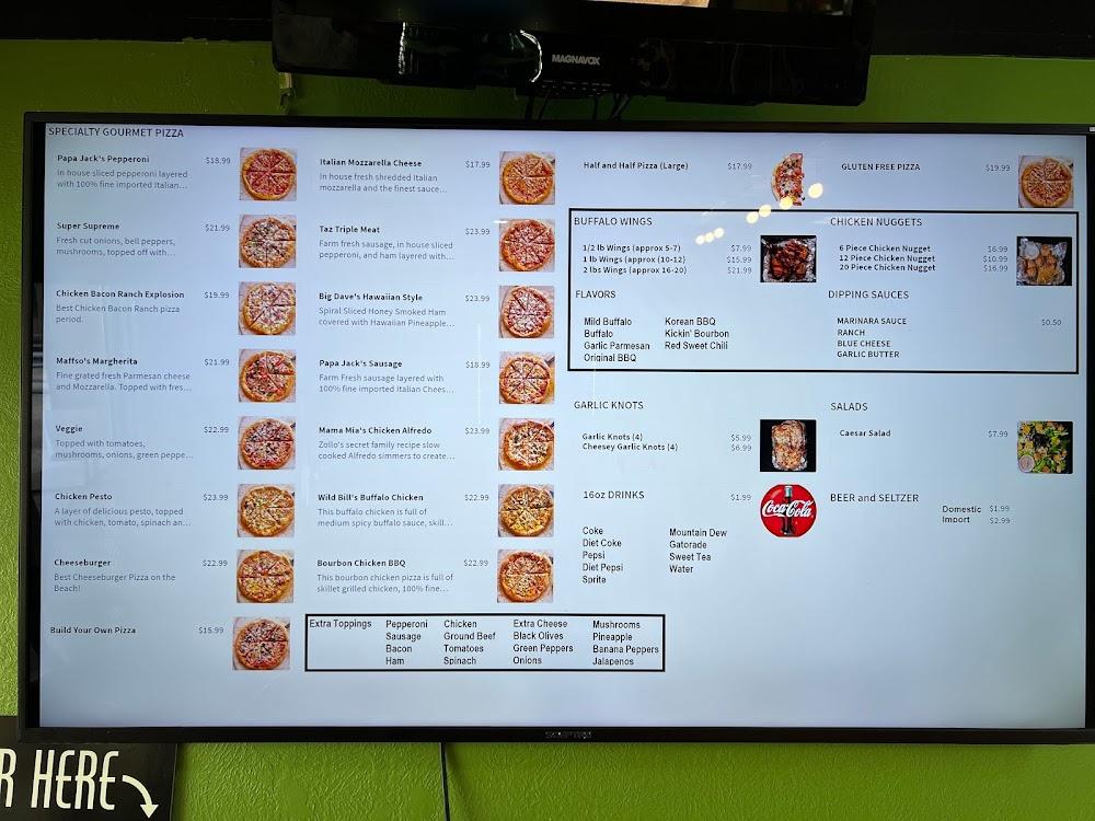 Zollo's Pizza Menu image 1
